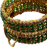Enchanting Green Gemstone Bangle - Mojood